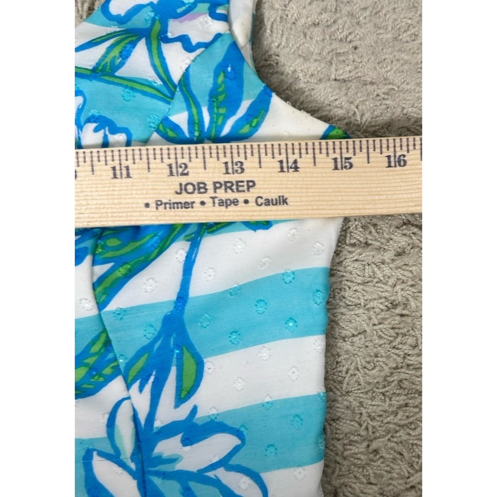 Lilly Pulitzer Roswell Dress Tossing the Line Shorely Blue Stripe Size 00 Resort - Picture 6 of 10